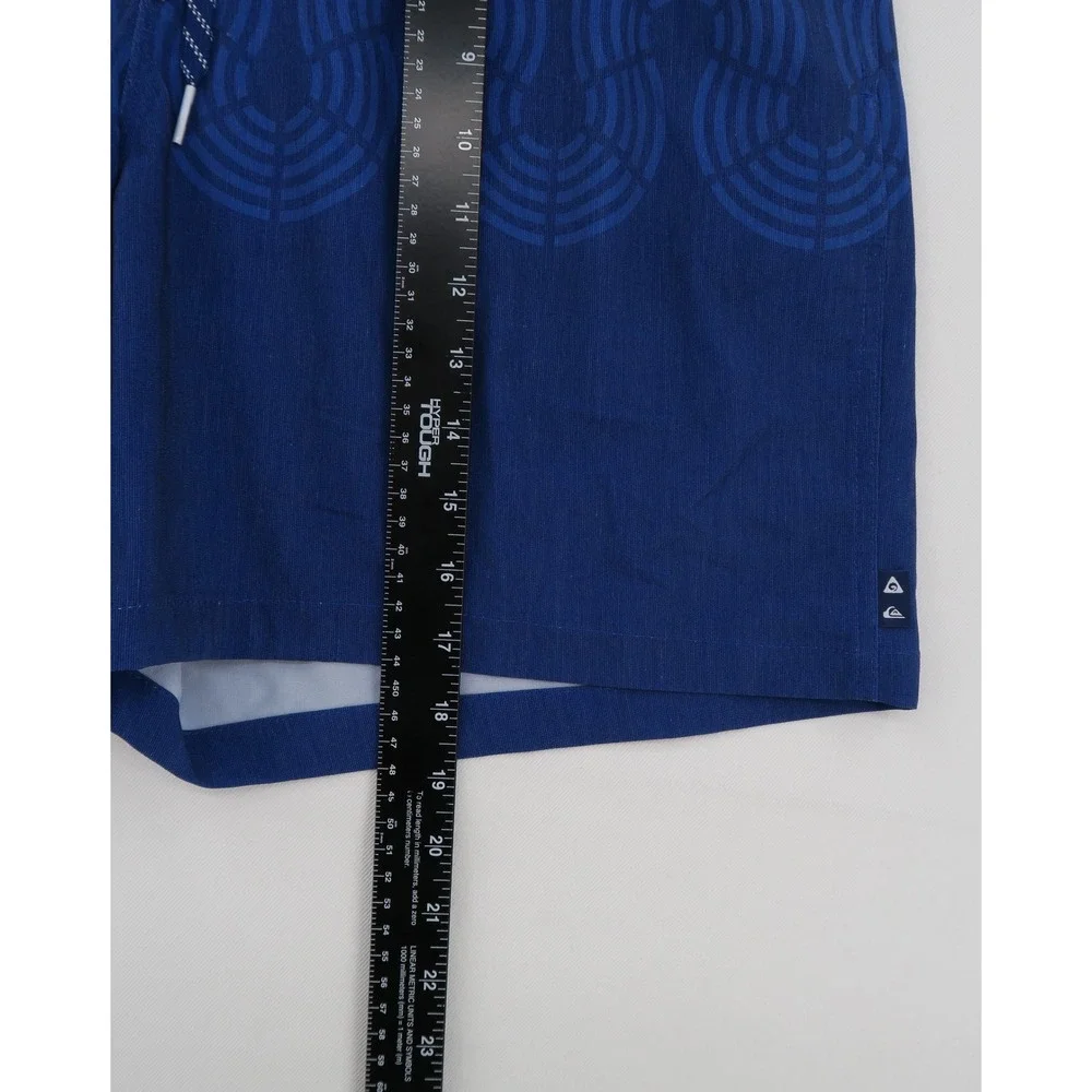 Quiksilver Tokolocom Mens Royal Blue Graphic Board Shorts XL Swim Trunks